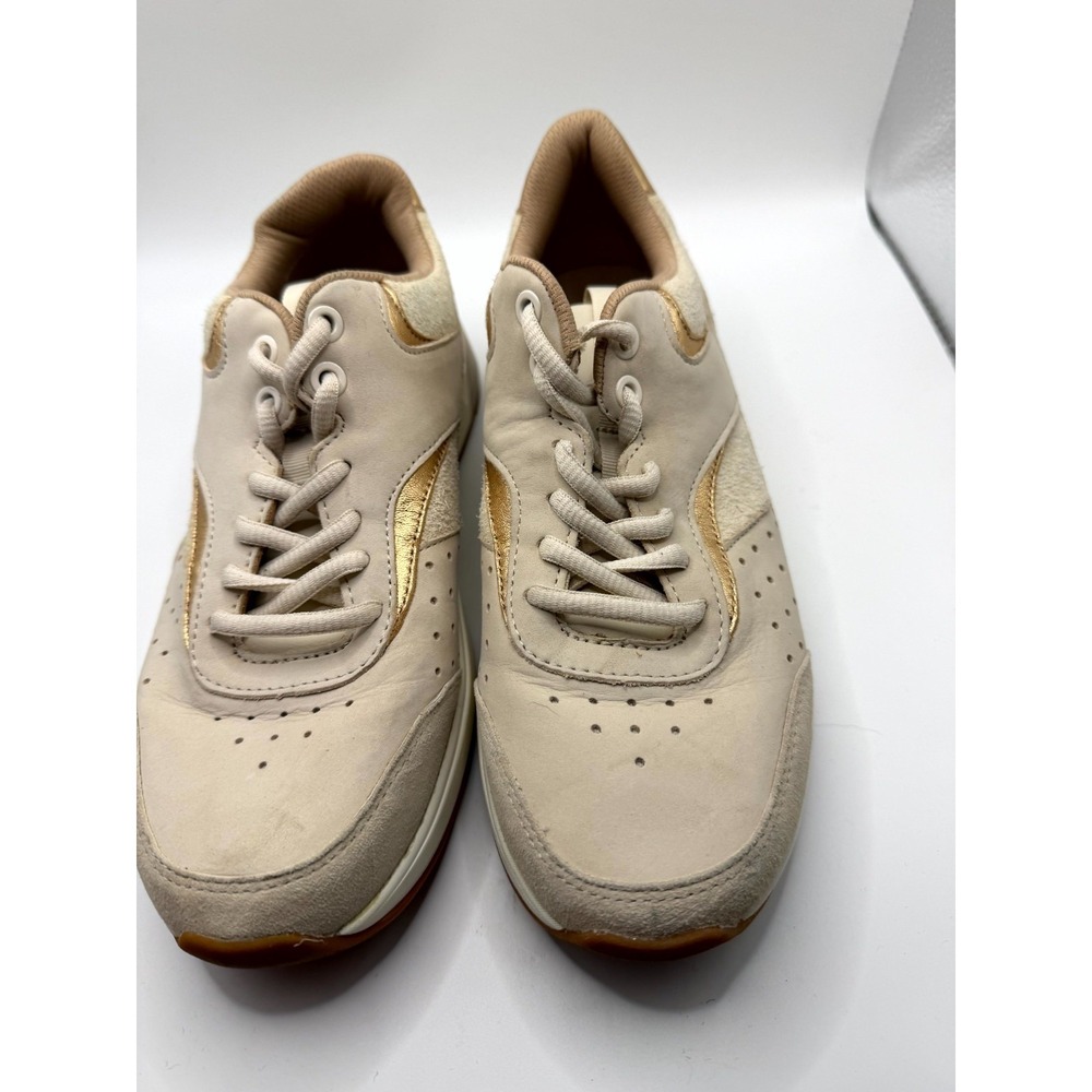 Vionic Nova Women's 8 Sneakers Off White Suede Low Top Lace Up Casual Shoes - Picture 5 of 9